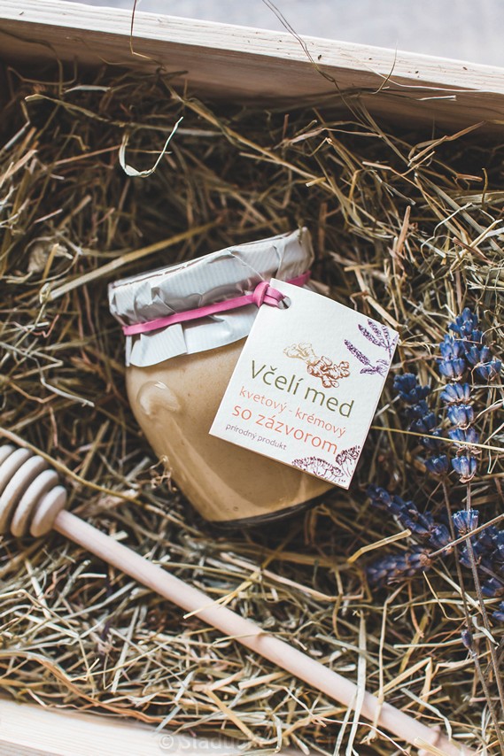 Včelí med 250 g - krémový so zázvorom