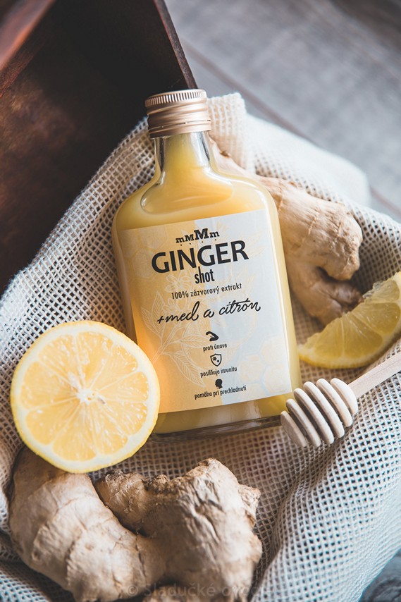 Ginger shot med a citrón 200 ml zázvorový extrakt