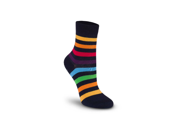 PASIK detské farebné pruh. ponožky 19-22