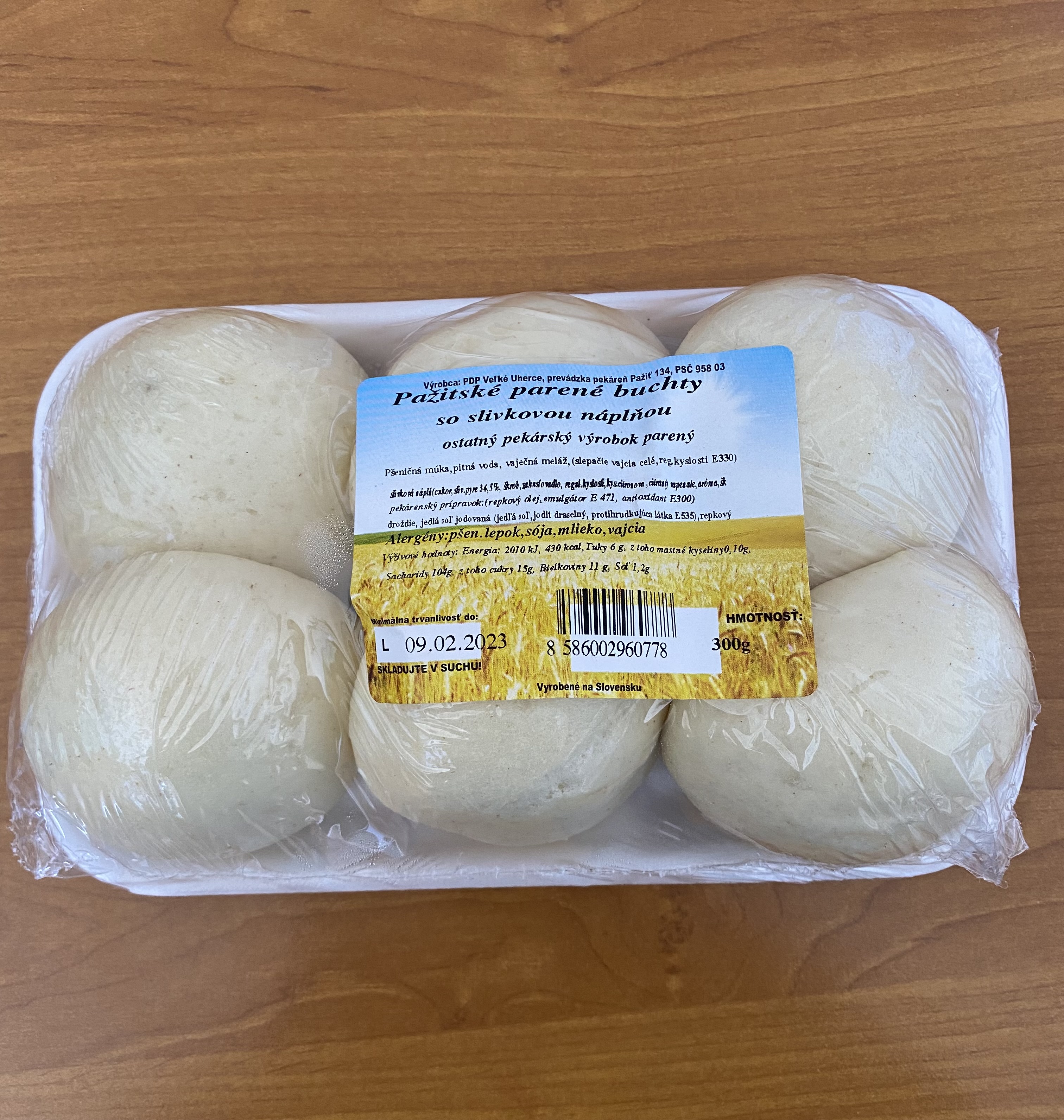 Parené buchty so slivkovou náplňou 300 g