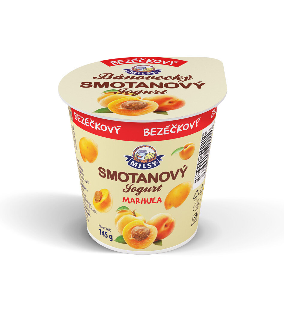 Milsy - Bánovecký smotanový jogurt marhuľa 145 g